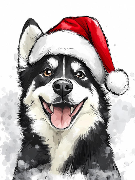 Christmas Dog | Diamond Painting