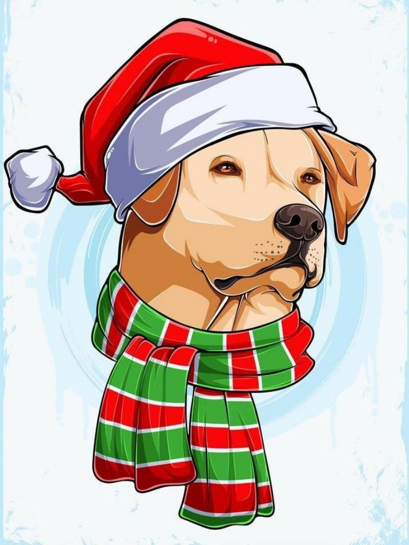 Christmas Dog | Diamond Painting