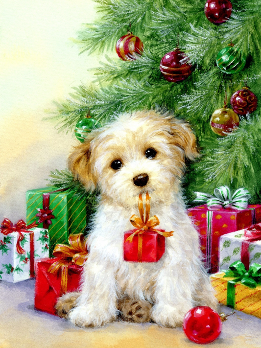 Christmas Dog | Diamond Painting