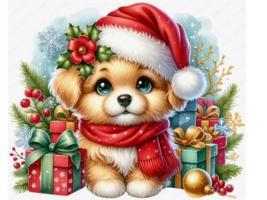 Christmas Dog | Diamond Painting