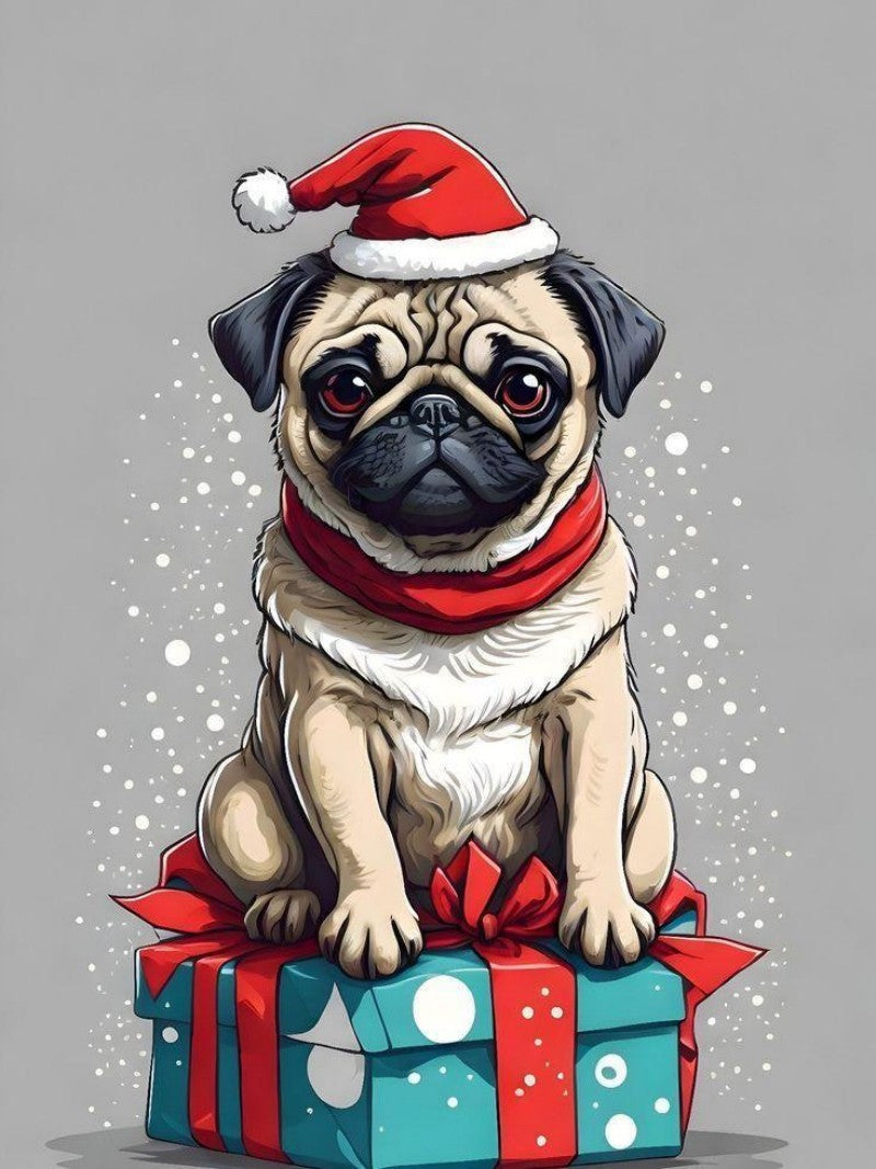 Christmas Dog | Diamond Painting