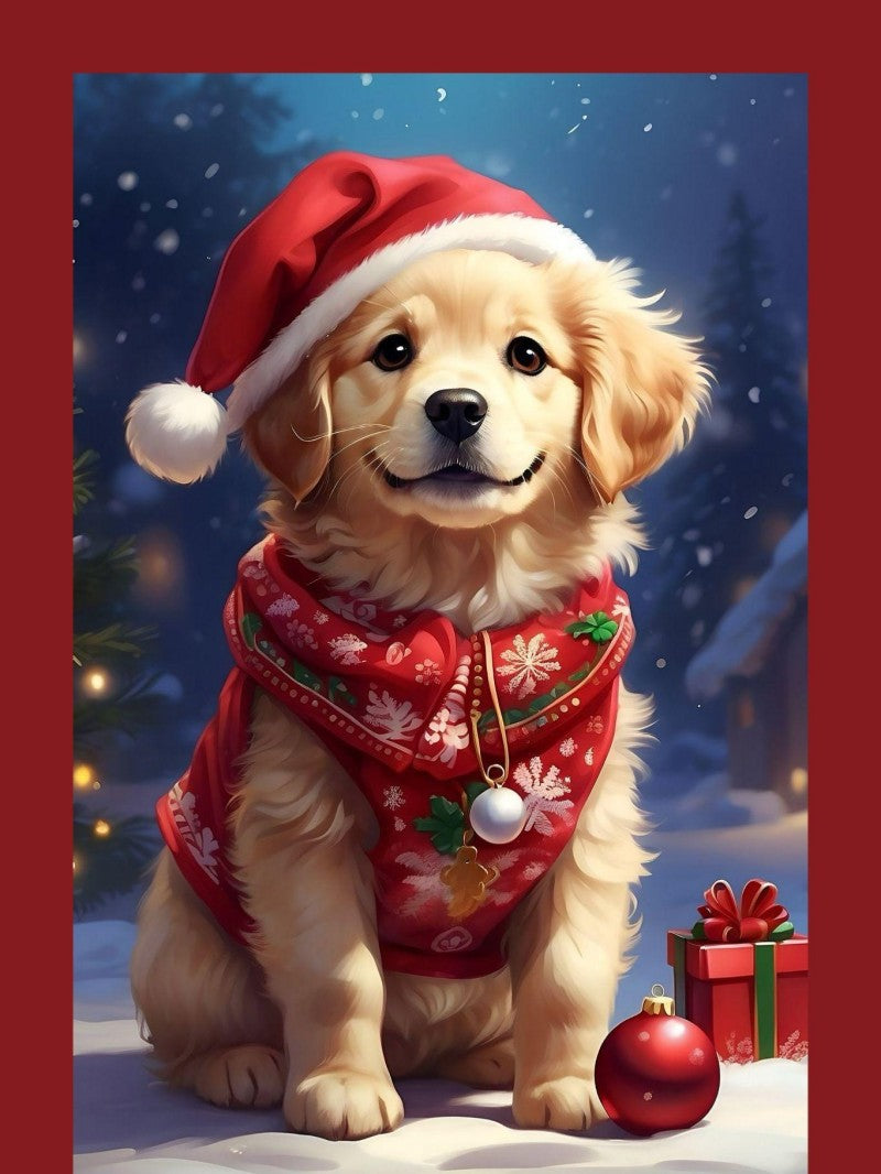 Christmas Dog | Diamond Painting