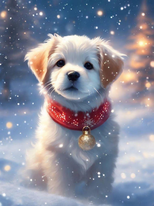 Christmas Dog | Diamond Painting