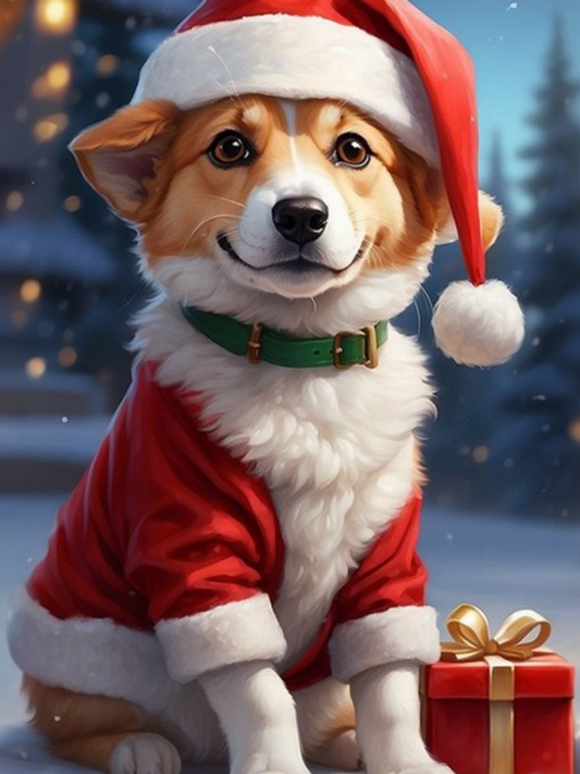 Christmas Dog | Diamond Painting