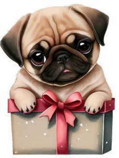 Christmas Dog | Diamond Painting