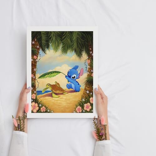 Stitch Plays With The Turtle | Diamond Painting