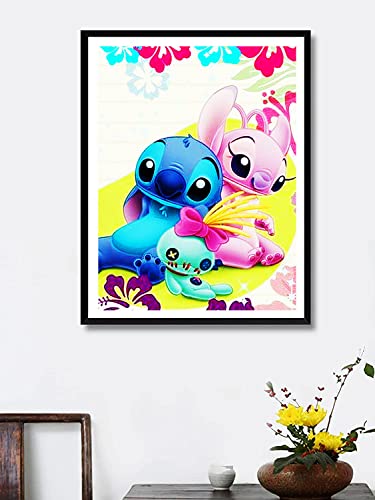 Stitch Lies In The Arms Of His Lover | Diamond Painting