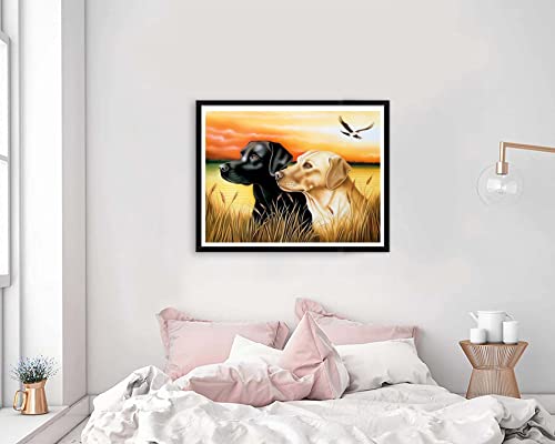 Black Yellow Labrador Dog | Diamond Painting