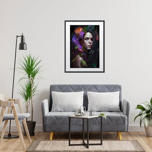 Woman And Flower | Diamond Painting