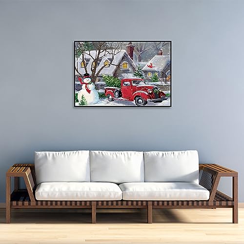 Snowman Car Christmas | Diamond Painting