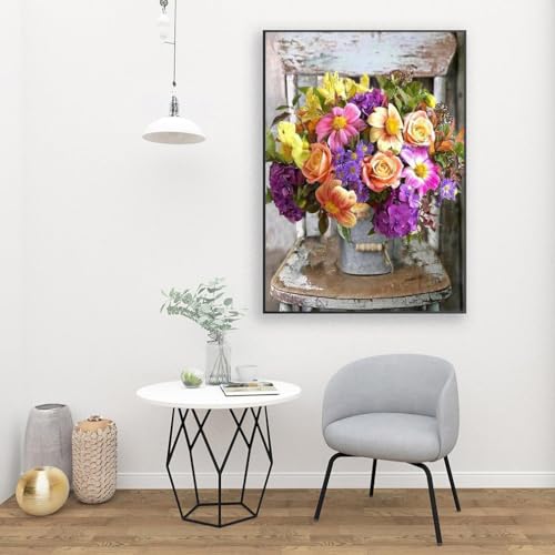 Flower On The Chair | Diamond Painting