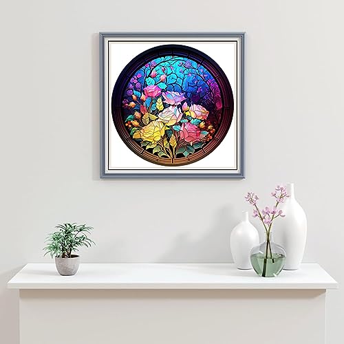 Glass Stained Flowers | Diamond Painting