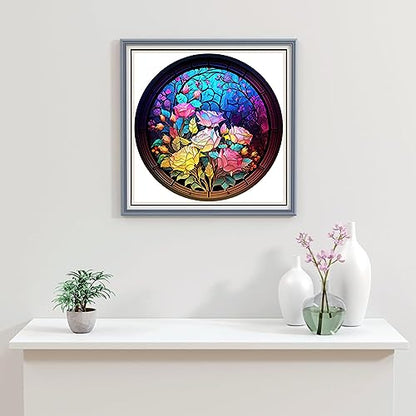 Glass Stained Flowers | Diamond Painting