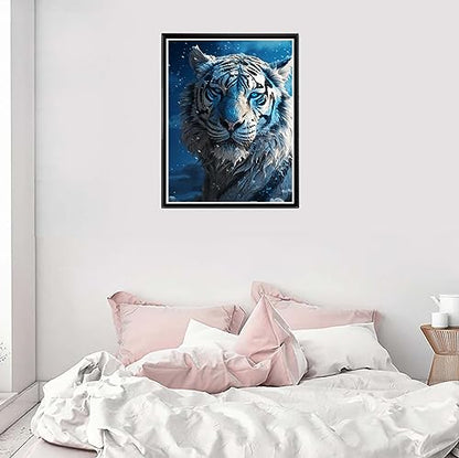 White Tiger Blue Eyes | Diamond Painting