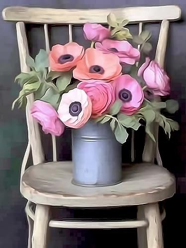 Flower On The Chair | Diamond Painting