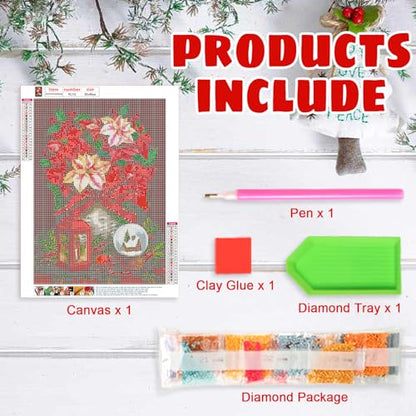 Christmas Flower | Diamond Painting