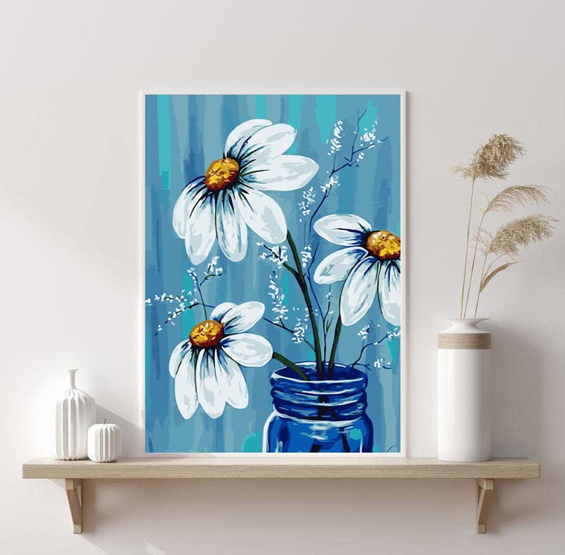 White Small Flower | Diamond Painting