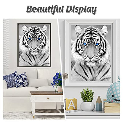 White Tiger Blue Eyes | Diamond Painting