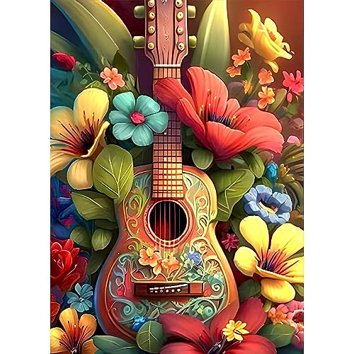 Guitar Flower | Diamond Painting