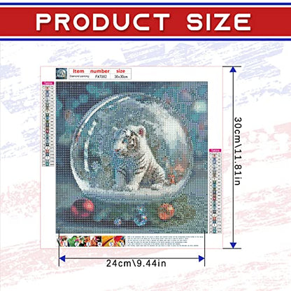 White Tiger Blue Eyes | Diamond Painting