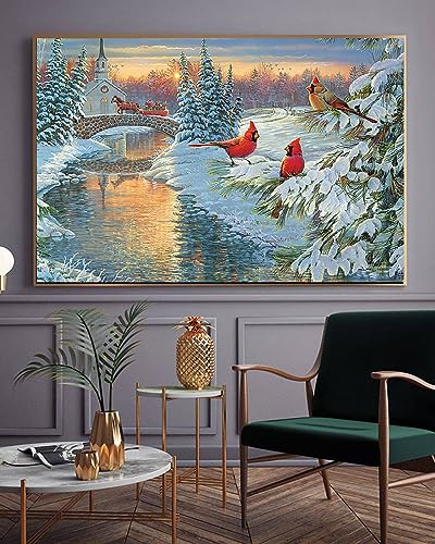 Cardinal Birds Christmas | Diamond Painting