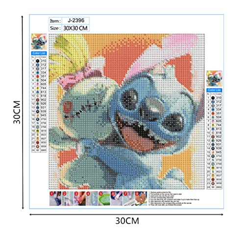 Stitch Is Holding A Doll | Diamond Painting