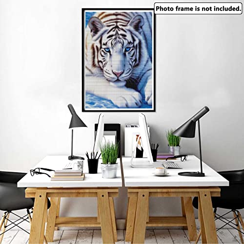 White Tiger Blue Eyes | Diamond Painting