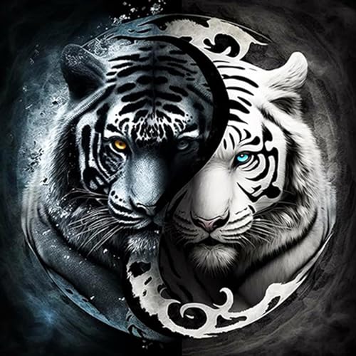 White Tiger Blue Eyes | Diamond Painting