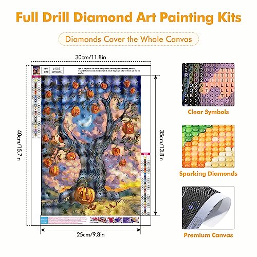 Pumpkin Tree Halloween | Diamond Painting