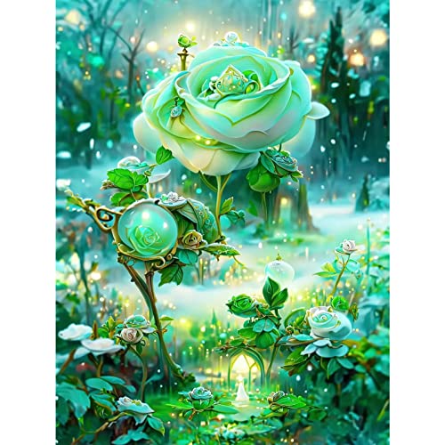 Green Flower | Diamond Painting