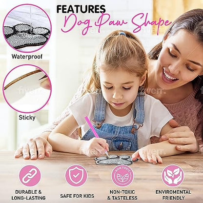 Diy 10pcs/set Dog  Diamond Painting Coasters with Holder