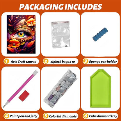 Eyes And Flower | Diamond Painting