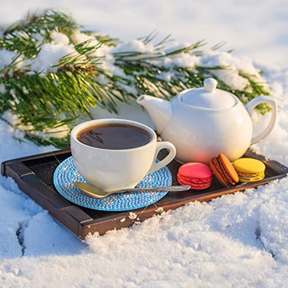 Diy 8pcs/set  Diamond Painting Coasters with Holder