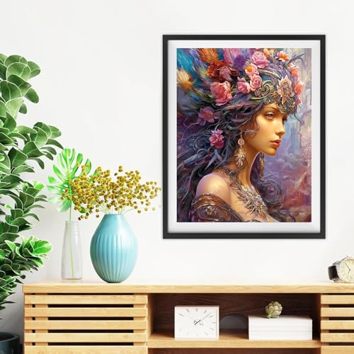 Woman Flower | Diamond Painting