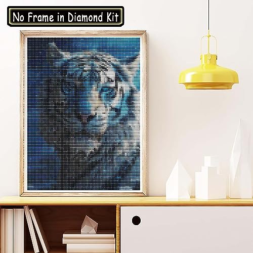 White Tiger Blue Eyes | Diamond Painting