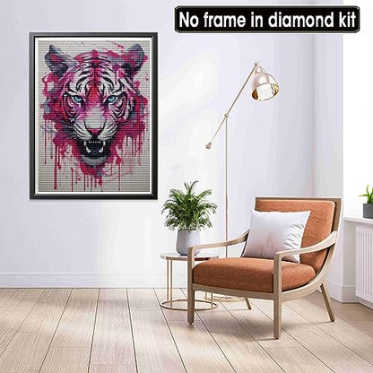 White Tiger Blue Eyes | Diamond Painting