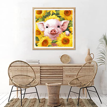 Sunflower Pig | Diamond Painting