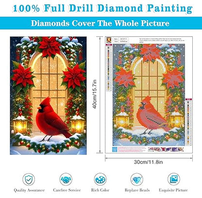 Cardinal Bird Christmas | Diamond Painting