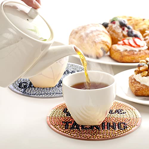 Diy 8pcs/set  Diamond Painting Coasters with Holder