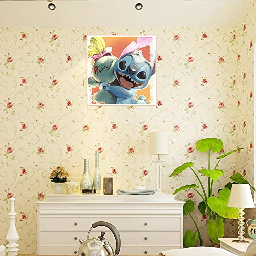 Stitch Is Holding A Doll | Diamond Painting