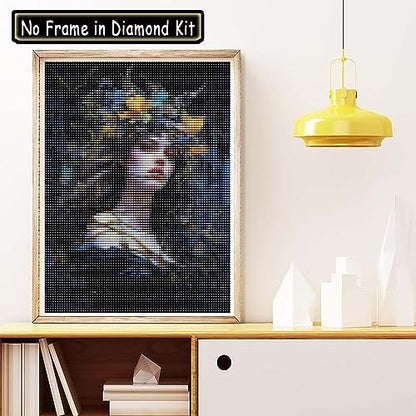 Girl And Flower | Diamond Painting
