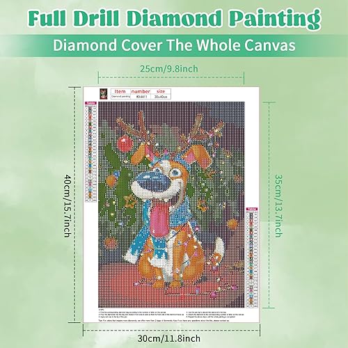 Cartoon Christmas Dog | Diamond Painting