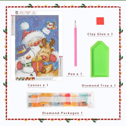 Snowman Santa Claus Christmas | Diamond Painting