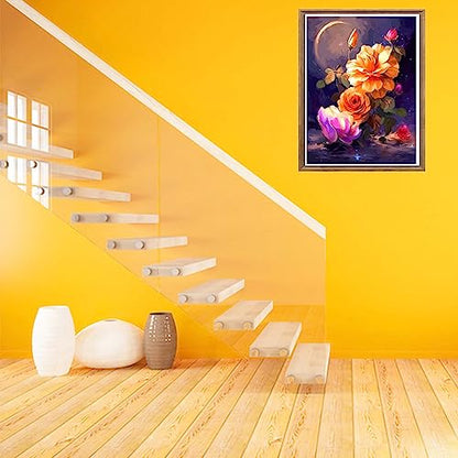 Moon And Flower | Diamond Painting