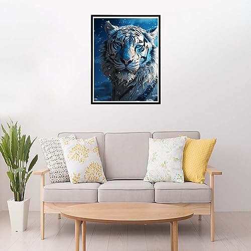 White Tiger Blue Eyes | Diamond Painting