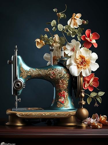 Sewing Machine Flower | Diamond Painting