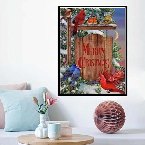 Cardinal Birds Christmas | Diamond Painting