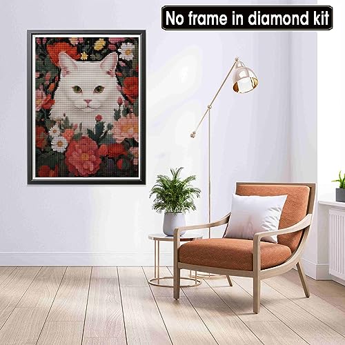 Cat And Flower | Diamond Painting