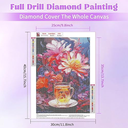 Flower And A Cup Of Tea | Diamond Painting