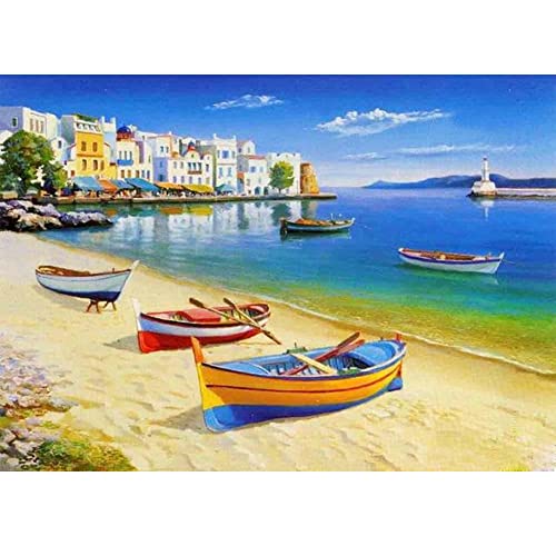 Seaside Boats | Diamond Painting